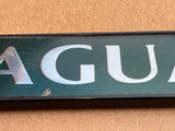 Jaguar X300 boot badge Green back with silver lettering