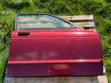 Jaguar X300 Drivers Right Side Front Door Stripped shell. CFH Flamenco Red