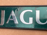 Jaguar X300 boot badge Green back with silver lettering