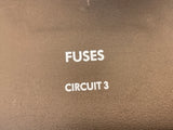 Daimler Jaguar XJ40 90-92 models Fusebox cover door lid DBC6529 (Circuit 3 fuses)