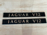 Jaguar XJ12 XJ40 XJ81 XJS X305 6.0 V12 Inlet Manifold engine top enamel badge set