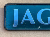 Jaguar X300 boot badge Green back with silver lettering