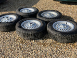 Daimler JAGUAR XJS Series 3 S3 XJ12 XJ6 Pepper Pot Wheels With Tyres X5 15” 6Jx15 H2 ET33 GOOD TYRES