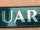 Jaguar X300 boot badge Green back with silver lettering