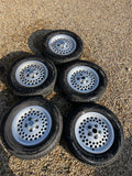 Daimler JAGUAR XJS Series 3 S3 XJ12 XJ6 Pepper Pot Wheels With Tyres X5 15” 6Jx15 H2 ET33 GOOD TYRES