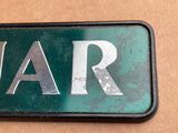 Jaguar X300 boot badge Green back with silver lettering