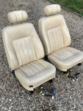 Daimler JAGUAR XJ40 93-94 AEM Magnolia Leather Front Seats Walnut Picnic Tables