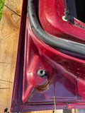 Jaguar X300 Drivers Right Side Front Door Stripped shell. CFH Flamenco Red