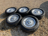 Daimler JAGUAR XJS Series 3 S3 XJ12 XJ6 Pepper Pot Wheels With Tyres X5 15” 6Jx15 H2 ET33 GOOD TYRES