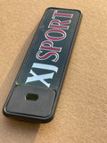 Jaguar X300 XJ6 XJ SPORT boot trunk badge Green back with silver/ Red lettering