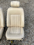 Daimler JAGUAR XJ40 93-94 AEM Magnolia Leather Front Seats Walnut Picnic Tables