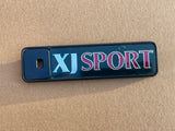 Jaguar X300 XJ6 XJ SPORT boot trunk badge Green back with silver/ Red lettering