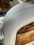 Daimler JAGUAR X300 X305 AGD OATMEAL Heated electric Leather Front Seat with Walnut Picnic Table left side
