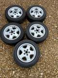 Jaguar XJS X300 X308 XJ40 16” 5 Spoke Alloy wheels x5 with tyres 7Jx16 CCC4943