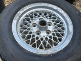 Daimler JAGUAR series 1,2,3 XJS XJ40 15” Lattice Cross Spoke alloy wheels Rims x4 15x6.5J 5x120.65 pcd CBC2469