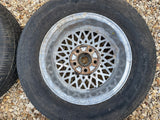 Daimler JAGUAR series 1,2,3 XJS XJ40 15” Lattice Cross Spoke alloy wheels Rims x4 15x6.5J 5x120.65 pcd CBC2469