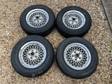Daimler JAGUAR series 1,2,3 XJS XJ40 15” Lattice Cross Spoke alloy wheels Rims x4 15x6.5J 5x120.65 pcd CBC2469