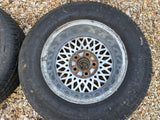 Daimler JAGUAR series 1,2,3 XJS XJ40 15” Lattice Cross Spoke alloy wheels Rims x4 15x6.5J 5x120.65 pcd CBC2469