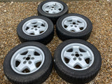 Jaguar XJS X300 X308 XJ40 16” 5 Spoke Alloy wheels x5 with tyres 7Jx16 CCC4943
