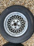 Daimler JAGUAR series 1,2,3 XJS XJ40 15” Lattice Cross Spoke alloy wheels Rims x4 15x6.5J 5x120.65 pcd CBC2469