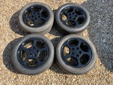 GENUINE NISSAN LEAF MK1 16" Black Alloy wheels & tyres x4 N49601 SP40 3NA2A