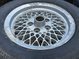 Daimler JAGUAR series 1,2,3 XJS XJ40 15” Lattice Cross Spoke alloy wheels Rims x4 15x6.5J 5x120.65 pcd CBC2469