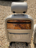 Daimler JAGUAR X300 X305  AGD OATMEAL Heated electric Leather Front Seats with Walnut Picnic Tables left & right