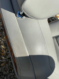 Daimler JAGUAR X300 X305 LFJ Nimbus Grey Heated electric Leather Front Seats with Walnut Picnic Tables left & right