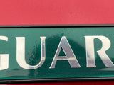 Jaguar X300 XJ6 XJ SPORT boot badges Green back with silver lettering VGC