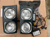 Jaguar XJ40 Quad Lamps set BRG HFB British Racing Green surrounds & BFM lamp Modules