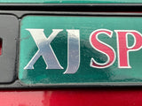 Jaguar X300 XJ6 XJ SPORT boot badges Green back with silver lettering VGC
