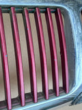 Jaguar X300 XJ6 XJ Sport grill stainless steel chrome with red vein inserts