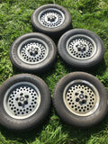 JAGUAR XJS Series 3 S3 XJ12 XJ6 Pepper Pot Wheels With Tyres X5 15” 6Jx15 H2 ET33