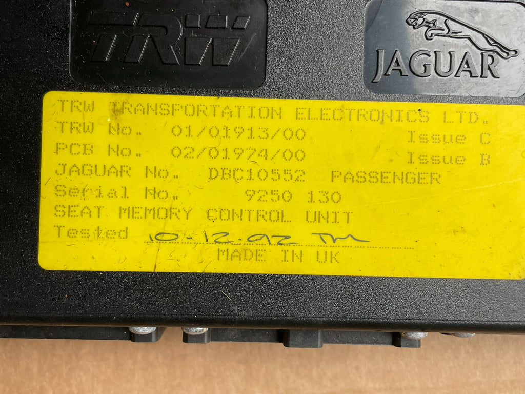 Daimler Jaguar XJ40 XJS passenger side seat Memory heated ECU Control