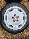 Jaguar X300 X308 XJ40 16” Dimple alloy wheels and tyres x4 8Jx16