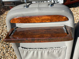 Daimler JAGUAR X300 X305 LFJ Nimbus Grey Heated electric Leather Front Seats with Walnut Picnic Tables left & right