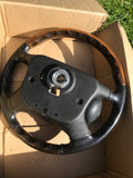 Jaguar X308 XJ8 XJR XK8 Warm Charcoal Black Half Wood And Leather Steering Wheel