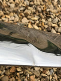 Daimler Jaguar X300 rear bumper Centre chrome stainless trim piece. Minor damage present, as photographed.