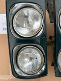 Jaguar XJ40 Quad Lamps set BRG HFB British Racing Green surrounds & BFM lamp Modules