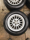 Daimler JAGUAR XJ40 BMW 15” SPOKE alloy wheels x4 15x7J 5x120pcd with tyres 225/60/15