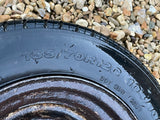 Brian James 12” Steel Trailer wheels & tyres x4 155/70 R12 5 STUD 140MM PCD, NO OFFSET spares or repairs