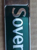 Jaguar X300 Sovereign boot badge Green back with silver lettering