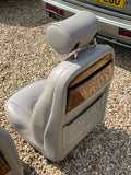 Daimler JAGUAR X300 X305  AGD OATMEAL Heated electric Leather Front Seats with Walnut Picnic Tables left & right