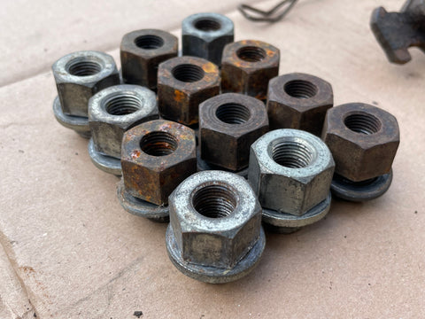 Daimler Jaguar XJS X300 X308 XK8 XJ40 short steel open ended Wheel Nuts set x12