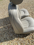 Daimler JAGUAR X300 X305  AGD OATMEAL Heated electric Leather Front Seats with Walnut Picnic Tables left & right