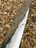Daimler Jaguar X300 rear bumper Centre chrome stainless trim piece. Minor damage present, as photographed.