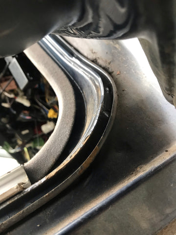 Jaguar XJ40 door rubber seal fixing rail cut out section repair Panel