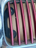 Jaguar X300 XJ6 XJ Sport grill stainless steel chrome with red vein inserts