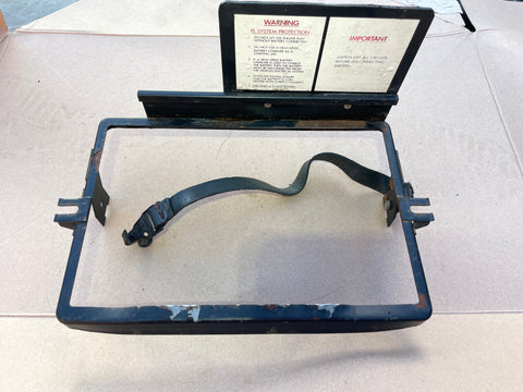 Jaguar XJS pre facelift battery clamp Strap & Label