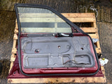 Jaguar X308 XJ8 97-02 stripped Door shell left front NSF SWB CGH Red Madeira Pearl Metallic